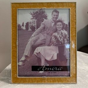 Amora Vintage 8”x10” glass, resin, metal, crystal photo frame